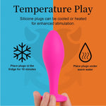 3PCS Jeweled Silicone Anal Plug Set, Training Kit for Men & Women (Pink)