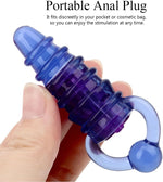 Mini Vibrating Anal Plug with Pull Ring – Prostate Massager & Beginner-Friendly Toy