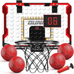 Indoor Basketball Hoop For Kids, Door Room Basketball Hoop,Mini Basketball Hoop With 4 Balls, Basketball Toys For 3 4 5 6 7 8 9 10 11 12 Year Old Boys