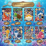 32 Pack Sea Animal Make-a-Face Stickers, Underwater Party Favors & Kids Crafts