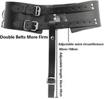 Adjustable Leather Strap-On Harness – Secure Waistband Tie for Vibrators & Wands