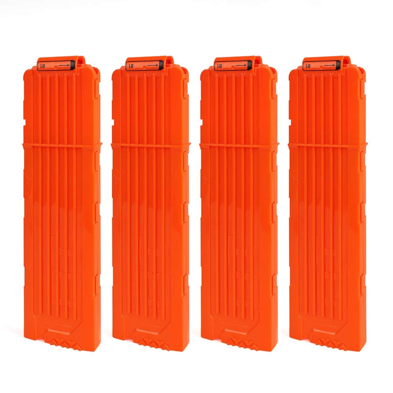 Soft Bullet 4Pcs Clips 18 Bullets Dart Gun Clips Magazine Clip For Nerf Toy