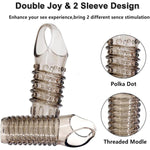 2Pcs Penis Rings For Men, Reusable Cock Rings Penis Enlarge Sleeves Girth, Long Lasting Delay Ejaculation Sexual Stimulation Enhancement Sex Adult Toys For Men Couples