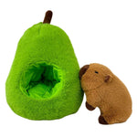 Cute Large Avocado Capybara Plush Toy 13.7'' Realistic Capybara Stuffed Animal Kawaii Soft Stuffed Avocado Food Plushie Pillow Doll