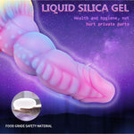 Huge Knot Ribbed Dildo 7.87 Inch Luminous Thick Silicone Dildo For Women, Flexible And Soft, Monster Fantasy Dildo, Beginner Adults Sex Toy, Anal Dildo With Suction Cup