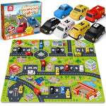 Alphabet Maze, 26Pcs Pull Back Car With Play Mat Preschool Letter Matching Game For 3 4 5 Years Old, Montessori Educational Fine Motor Gift Toy For Toddler Kids