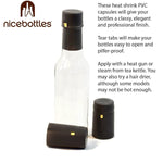 Clear Glass Woozy Bottles With Shrink Capsules, 5 Oz, Case Of 12