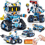 5 In 1 Rc Robot Building Kit, App & Remote Control Robotics Kit, Science Project Kit & Stem Toys For Ages 8-13, Gifts For 8 Year Old Boys Girls