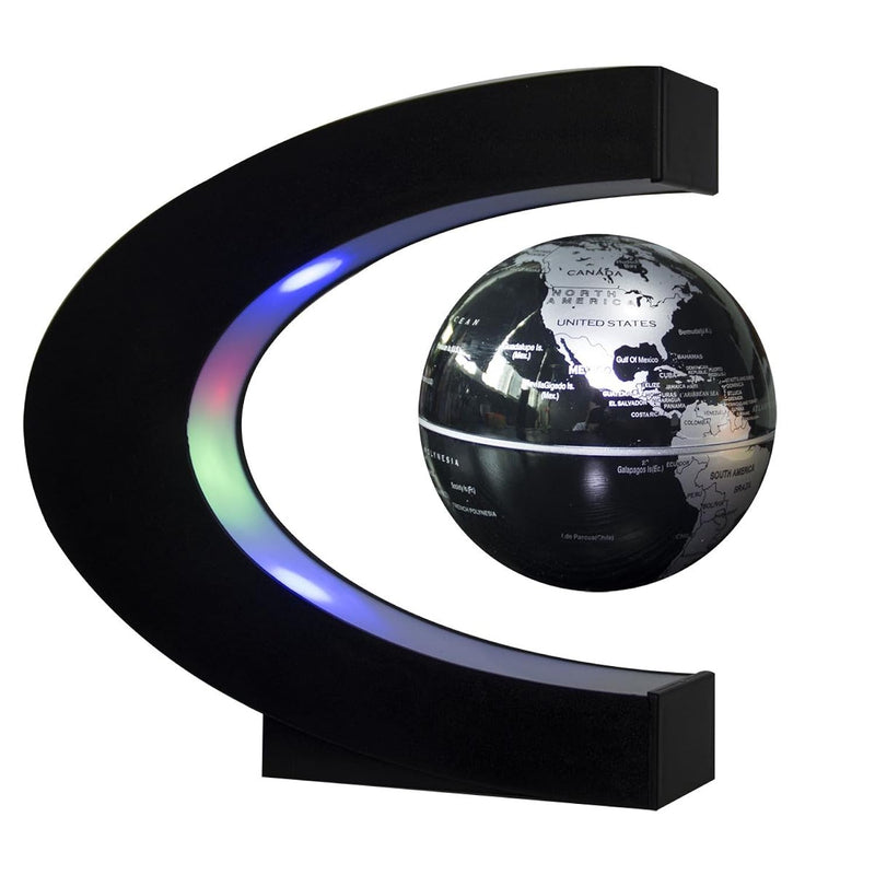 Floating Globe With Led Lights C Shape Magnetic Levitation Floating Globe W