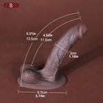 3 Sizes Of Black Large Suction Cup Silicone Dildo, Soft Lifelike Realistic Dildo Fake Penis Dildo With Textures Adult Sex Toy For Women - S