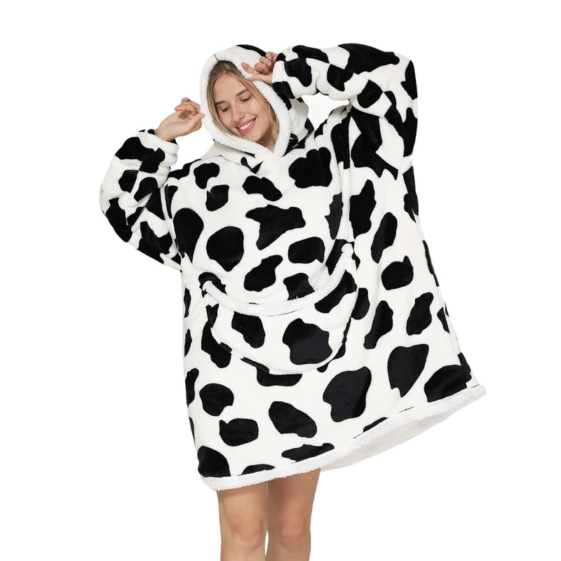 Blanket Hoodie Wearable Oversized Hooded Blanket For Adult Women Super Soft Co
