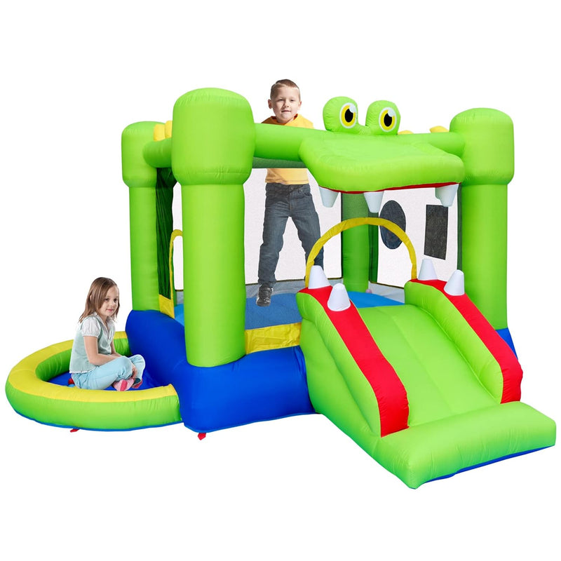 Inflatable Boue House With Slide, Jumping Castle With Blower And Ball Pit Hous