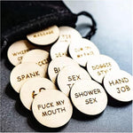20Pcs Date Night Activity Tokens,Funny Wooden Couples Romantic Funny Sex Token Gift For Couples (Round,Pack 3)
