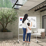 36 x 24 Inch Mobile Magnetic Whiteboard with Adjustable Stand