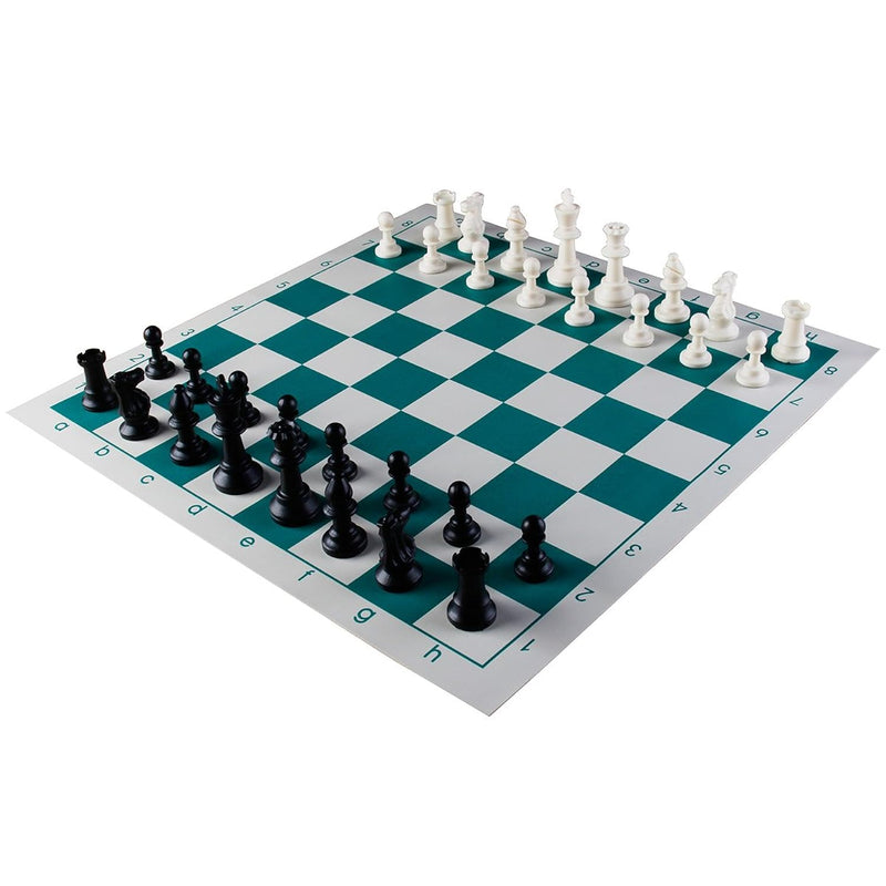 AMEROUS Chess Set 17" x 17" Roll-up Travel Chess in Carry Tube with Shoulde