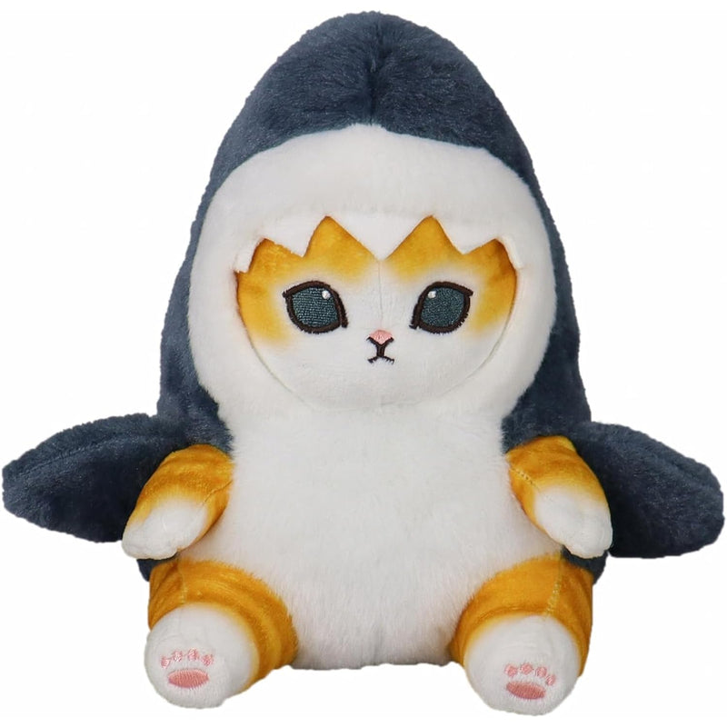 Shark Cat Plush Toy, Cute Fried Shrimp Shark Stuffed Animals Doll, Kawaii S