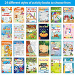 24 Mini Activity Books for Kids Ages 4-12, Mazes, Dot-to-Dot & Word Games