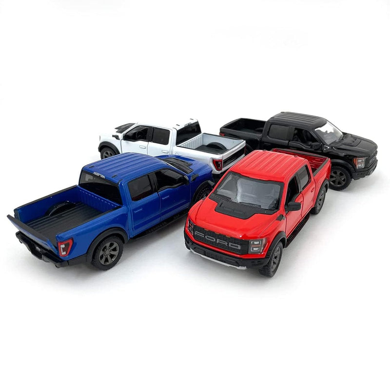 KiNSMART SetOf4 2022 FORD F-150 RAPTOR 5" 1:46 Scale Die Cast Model Toy Tru