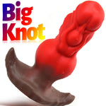 Anal Plug With Big Knot Butt Plug With Safe T-Base Mixed-Color Silicone Prostate Massager Monster Dilator Sex Toy For Women Men Masturbation (L)