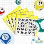 500 Yellow Bingo Paper Sheets, 1-Face 4 x 4 Inch Disposable Dauber Cards