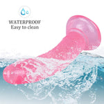 Mini 5.3 Inches Realistic Dildo For Beginners, Anal Dildos Lifelike Fake Penis For Women/Men/Gay, Adult Sex Toys For G Spot Stimulator Anal Plug Training Sets (Pink)