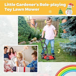 Kids Lawn Mower - Pretend Play Series Toddler Lawn Mower, Indoor Outdoor Push Gardening Summer Toy Tool Set For Boys & Girls 3,4,5,6,7,8