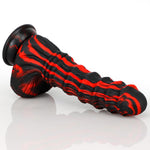Red Black Male Realistic Dildo With Suction Cup, 9.45 Inch Silicone Dildo Fake Penis Adult Sex Toy For Man Woman - M