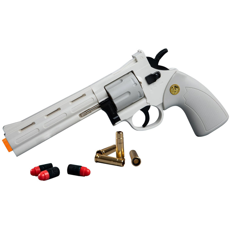 Revolver Toy,Extended Barrel,Can Fire Soft Bullets,Water Gel Beads,Digital