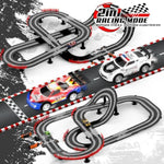 2 In 1 Slot Car Race Track Sets With 4 Slot Cars, 1:43 Electric Car Track For Boys, Dual Racing Game Lap Counter Circular Slope Track Sets, Birthday Gifts Toys For Boys Kids Ages 6 7 8 9 10 11 12