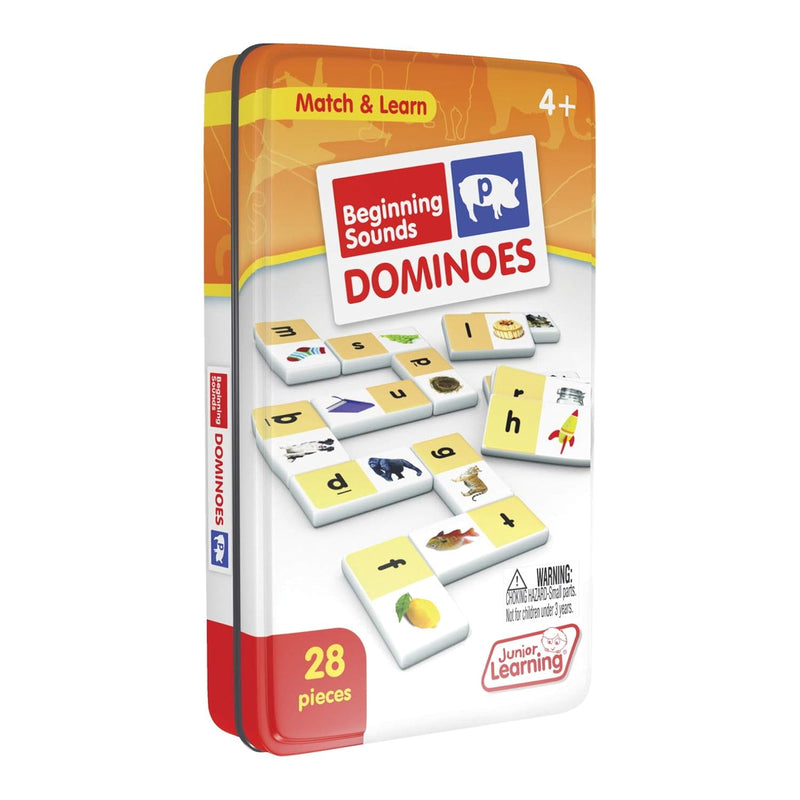 Junior Learning Beginning Sound Dominoes Educational Action Games, Multi (J