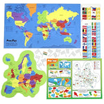 Mapology World Map Puzzle - Includes Country Flags & Capitals | Fun Jigsaw Puzzle Kids Ages 5-8 | Educational Toys For Ages 8-13 | Christmas Gifts For Girls & Boys 5, 6, 7, 8, 9, 10, 11, 12
