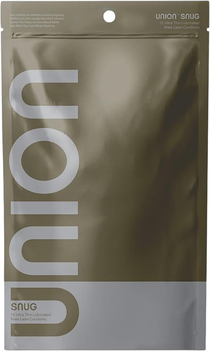 Ultra-Thin Secure Fit Condoms, Smaller Size, Lubricated & Vegan, 12-Count