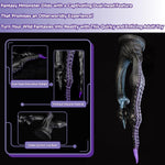 Dual-Headed Anal Plug Silicone Butt Plug Overlength Anal Toy,Silicone Penis For Men Women?Textured Anal Sex Toys Designed With Suction Cups,Designed With A Barbed Tip For Prostate Stimulation (D304-M)