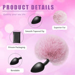 Rabbit Tail Anal Plug,Silicone Butt Plug,Anal Sex Toys For Men,Women,Plug Anal For Couples,Butt Plugs For Cospaly (Large Pink), Purple