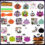 24 Pcs Halloween Pumpkin, Ghost & Skull Craft Stickers for Kids DIY Decor
