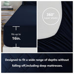 Queen Bed In A Bag 7 Pieces Comforter Set With Comforter And Sheets Navy Blue All Season Bedding Sets With Comforter, Pillow Shams, Flat Sheet, Fitted Sheet And Pillowcases