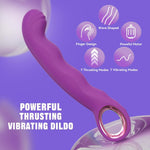 Sex Toys, 8.3 Inch Thrusting Vibrator For Women, Finger Shaped G Spot Stimulation Vibrator With 7 Thrusting & 7 Vibrating Modes, Waterproof Adult Sex Toys For Solo And Couples (Purple)