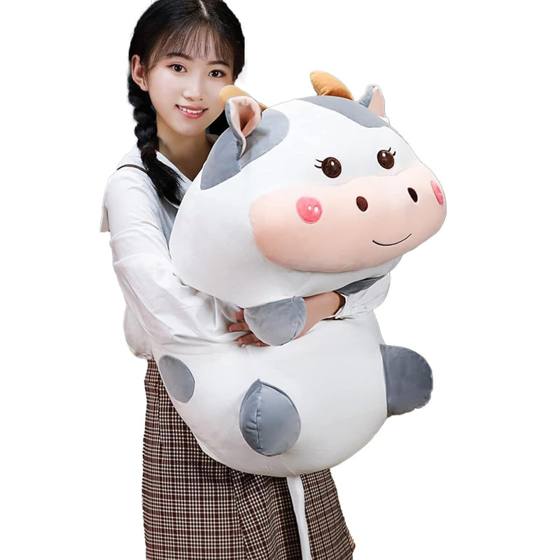 Weighted Cow Stuffed Animals, 19.7In 5Lbs Weighted Cow Plush Toy Soft Cow Plus