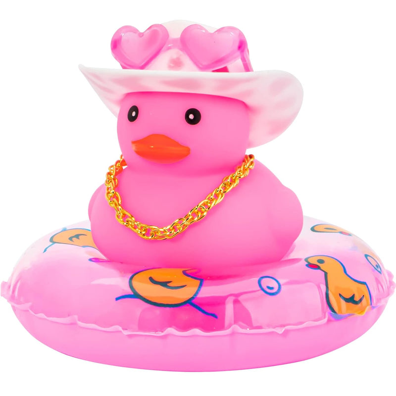 Pink Rubber Duck, Heart Shaped Sunglasses Rubber Ducks For Cars, Funny And