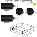 Wrist And Ankle Straps Adult Play Bed Restraint Bondaged Tie Downs Kit For Couples Under King Bed Leg Spreaders Bar Sex Ropes For Queen Size Beds Hand Cuff Set For Adult Bedroom Fuzzy Sweatshirt