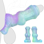 Monster Fantasy Glow Penis Sleeve For Men Penis Extension, Animal Dildo Sleeve G-Spot Stimulator For Women With Cock Ring, Stretchy Cock Extension Sleeve, Adult Sex Toy Novelty (Yc-Ls2215)