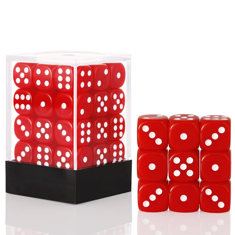 36 Pieces 12Mm 6 Sided Mini Dice Set,D6 Game Dice Set,6 Sided Standard Game Di