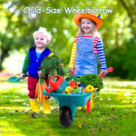 Kids Gardening Tool Set, Garden Toys With Wheelbarrow, Watering Can, Shovel, Flower Garden Building Toy, Pretend Play Outdoor Indoor Activities Stem Toy Gifts For Boys Girls