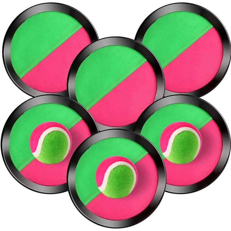 3 Set Toss Catch Ball Set, Catch Game Toys, Outdoor Paddle Ball Beach Game