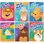 Card Games For Kids, 6 Decks, Go Fish, Old Maid, Crazy Eights, Memory Match, Slap Jack, Animal Playing Cards, Easter Basket Stuffers, Stocking Stuffers, Birthday Gifts