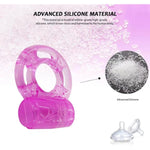 3Pcs Mini Vibrating Cock Ring With Bullet Vibrator, Rabbit Vibrator Penis Ring Vibrating Sex Rings Delay Stimulator Mens Couples Male Sex Toys