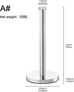 Paper Towel Holder 304 Stainless Steel for Kitchen Bathroom Bedroom Office Restaurant Coffee Shop Study Iiving Room Toilet