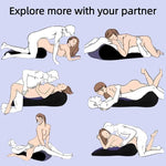 Inflatable Sex Wedge Pillow for Couples with Soft Flocked Surface