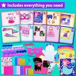 Unicorn & Mermaid Craft Kit for Kids Ages 3-5 with 10 Envelopes & 19 Projects