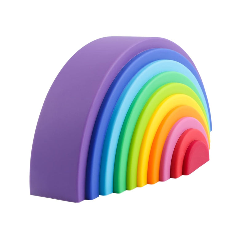 Silicone Rainbow Stacker Montessori Nesting Puzzle Kids And Toddler Stackin